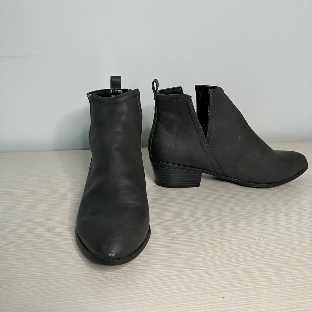 Express Black Faux Leather Bootie